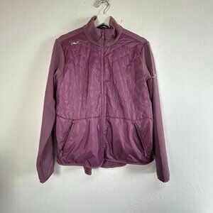 Ralph Lauren RLX Womens Hybrid Full-Zip Jacket Large Purple Full-Zip Lightweight